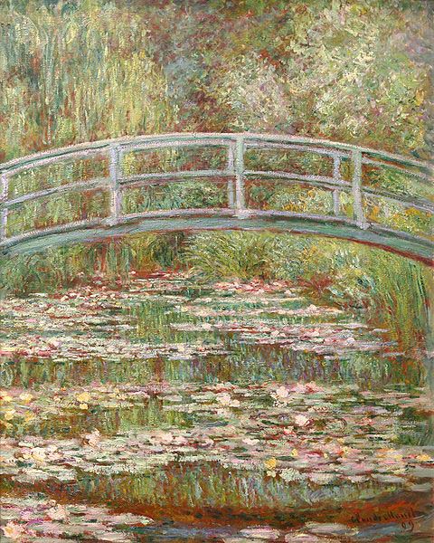 Bridge over a Pond of Water Lilies